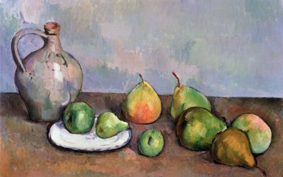 Stillleben mit Krug und Früchten, 1885-87 von Paul Cézanne